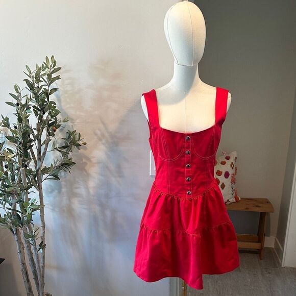 ASTR The Label Tiered Stitch Detail Mini Dress New! - Picture 8 of 13